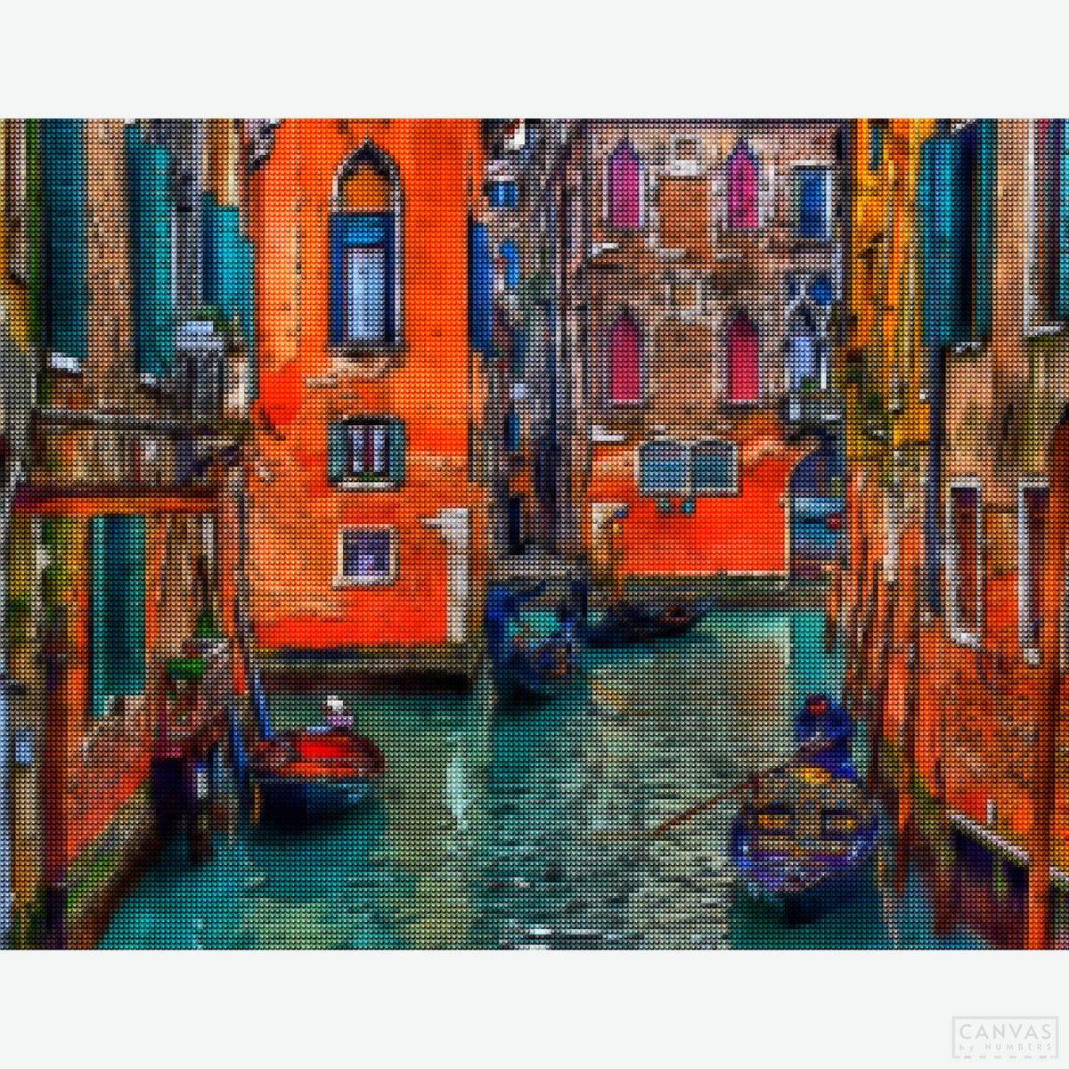 Venice Canals - Diamond Painting-Craft your Venetian escape with our diamond painting kit. Experience the iconic Venice Canals, with every gem capturing the city's unique splendor and charm.-Canvas by Numbers