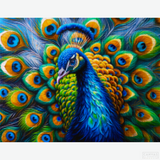 Royal Peacock Painting - Diamond Painting-Bring elegance to life with the 