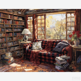 Reader's Haven - A Bookshelf Diamond Painting-Celebrate the joy of reading with the 