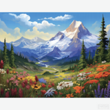 Mountain Bloom Valley - Diamond Painting-Recreate the beauty of 