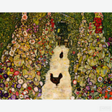 Garden Path with Chickens - Diamond Painting-Craft Klimt's enchanting 