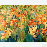 Bed of Flowers - Diamond Painting-Experience the colorful mosaic-like compositions of Maurice Prendergast with our diamond painting kit. Delve into the depth of Post-Impressionism.-Canvas by Numbers