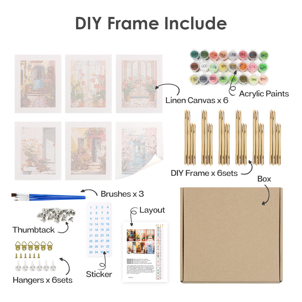 Puertas Encantadoras – Set de Pintura por Números Mini