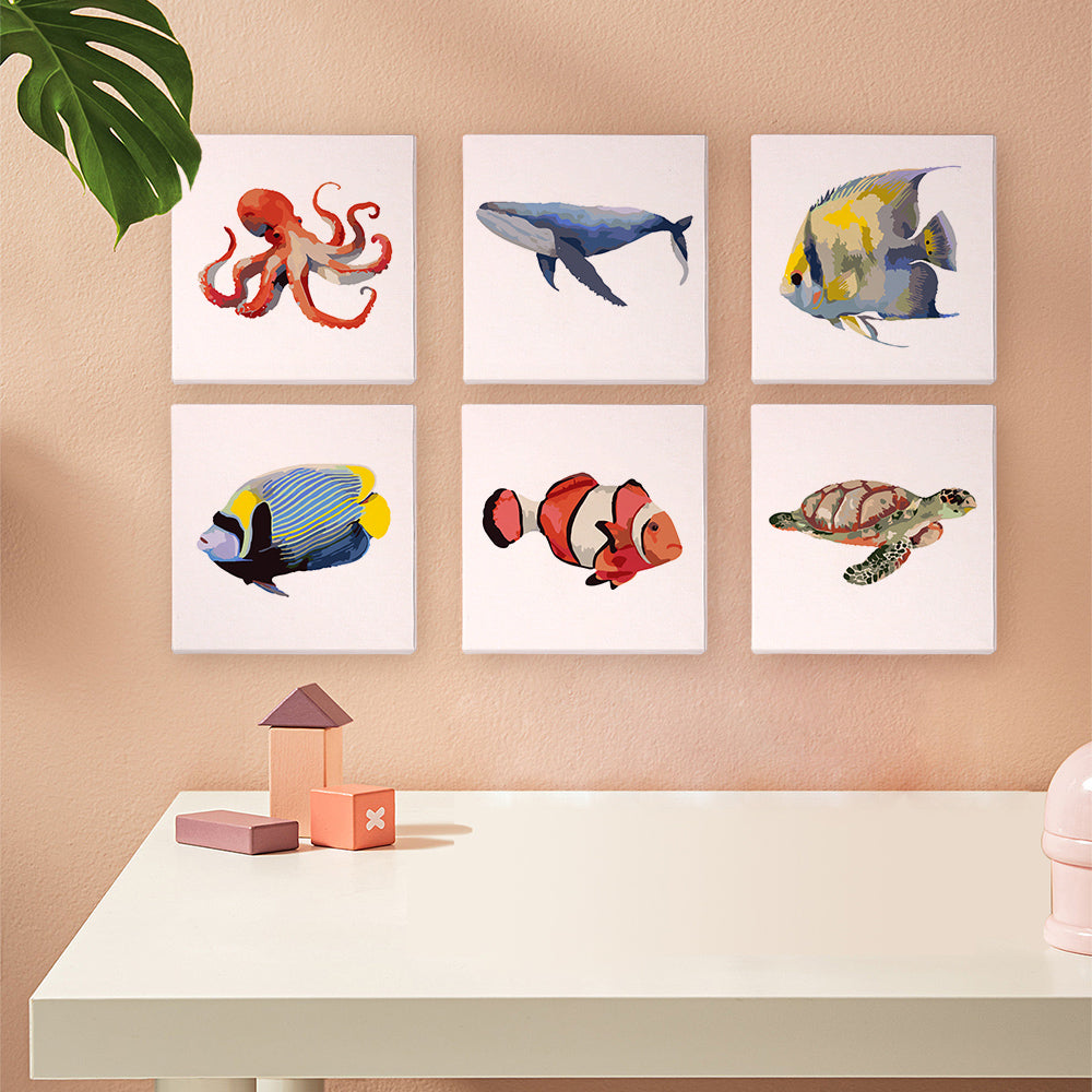 Marine Creatures – Mini Paint by Numbers Set