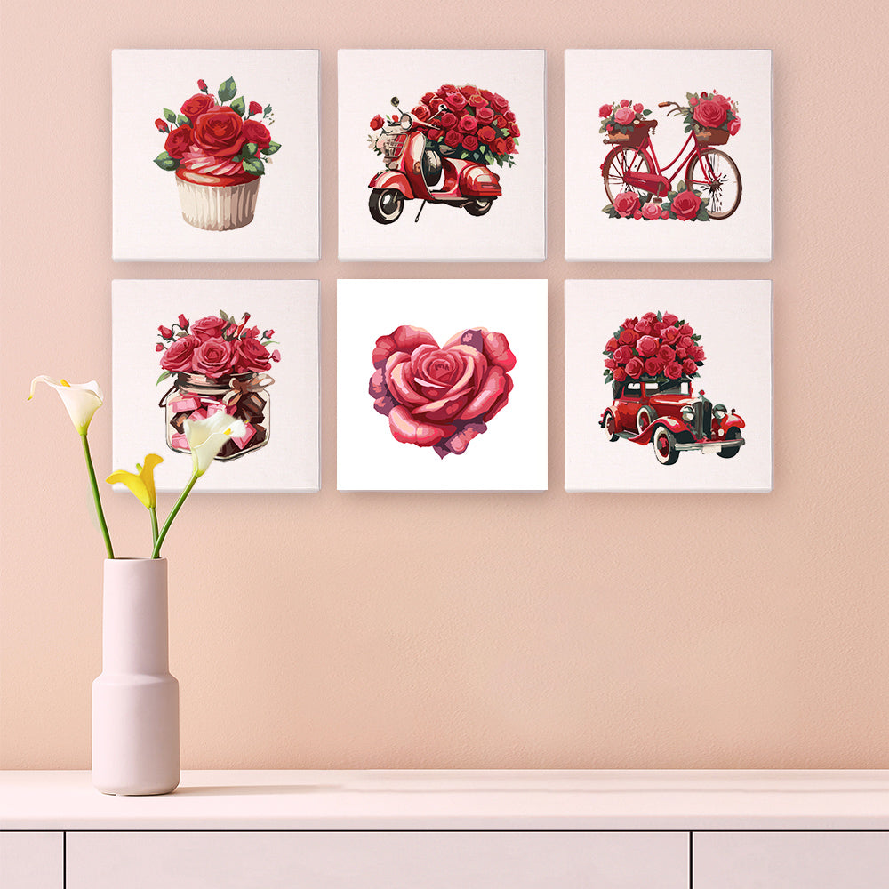 Love & Roses 1 – Mini Paint by Numbers Set