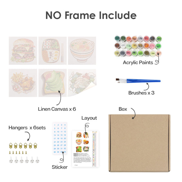 Foodie Fun – Mini Paint by Numbers Set