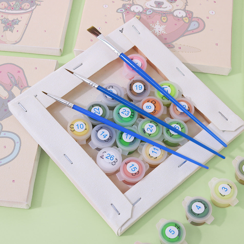 Cuccioli di Natale – Set Mini Pittura per Numeri