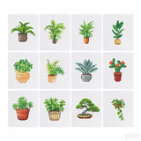 Plants Collection 3 - Diamond Painting Mini Kit-Dive into nature's beauty with our Plants Collection 3 Mini Diamond Painting Kit. Craft 12 sparkling plant designs and add a touch of green to your decor.-Canvas by Numbers