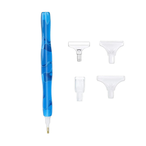 Diamond Painting Drill Pen with 4 Tips - Blue