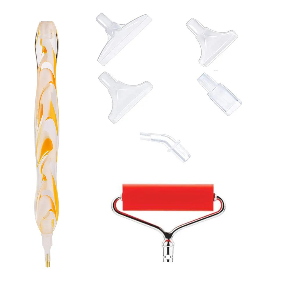 Diamond Painting Drill Pen with Roller - Yellow