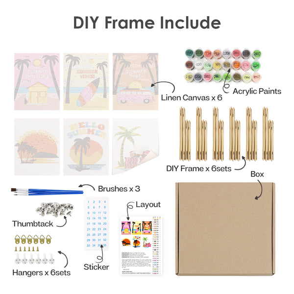 Summertime Collection 2 - Mini Paint by Numbers Set