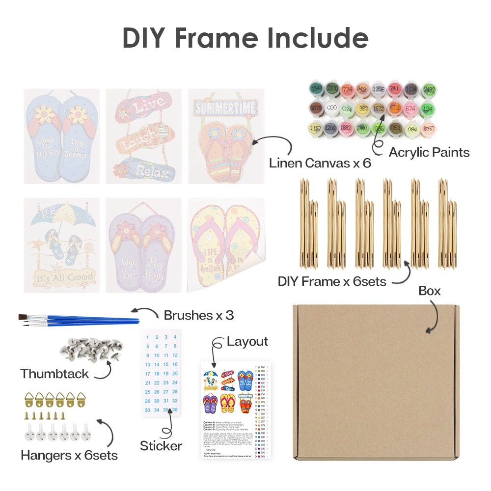 Summertime Collection - Mini Paint by Numbers Set