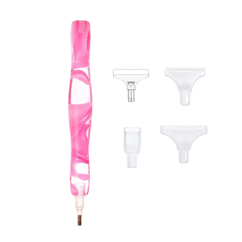 Diamond Painting Drill Pen with 4 Tips - Pink
