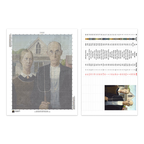 American Gothic - Diamond Painting - Grand format