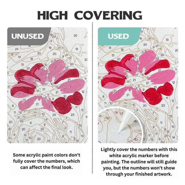 Witte Correctiepennen voor Verf op Nummer