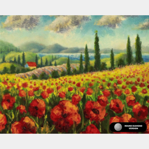 Paesaggio Toscano - Diamond Painting - Dimensione Standard