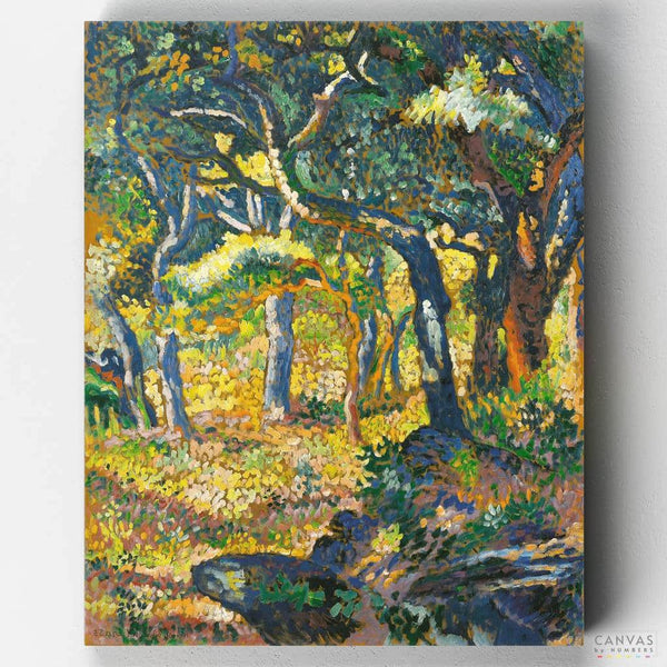 A Glade in Provence - Paint by Numbers-Looking for a paint by numbers challenge? Dive into the ultra-detailed Henri E. Cross artwork and lose track of time! Shops quality kits at CBN.-Canvas by Numbers