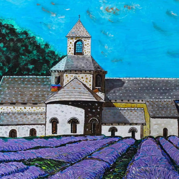 Abbey in Provence - Diamond Painting Kit-Diamond Painting-16"x20" (40x50cm)-Canvas by Numbers US
