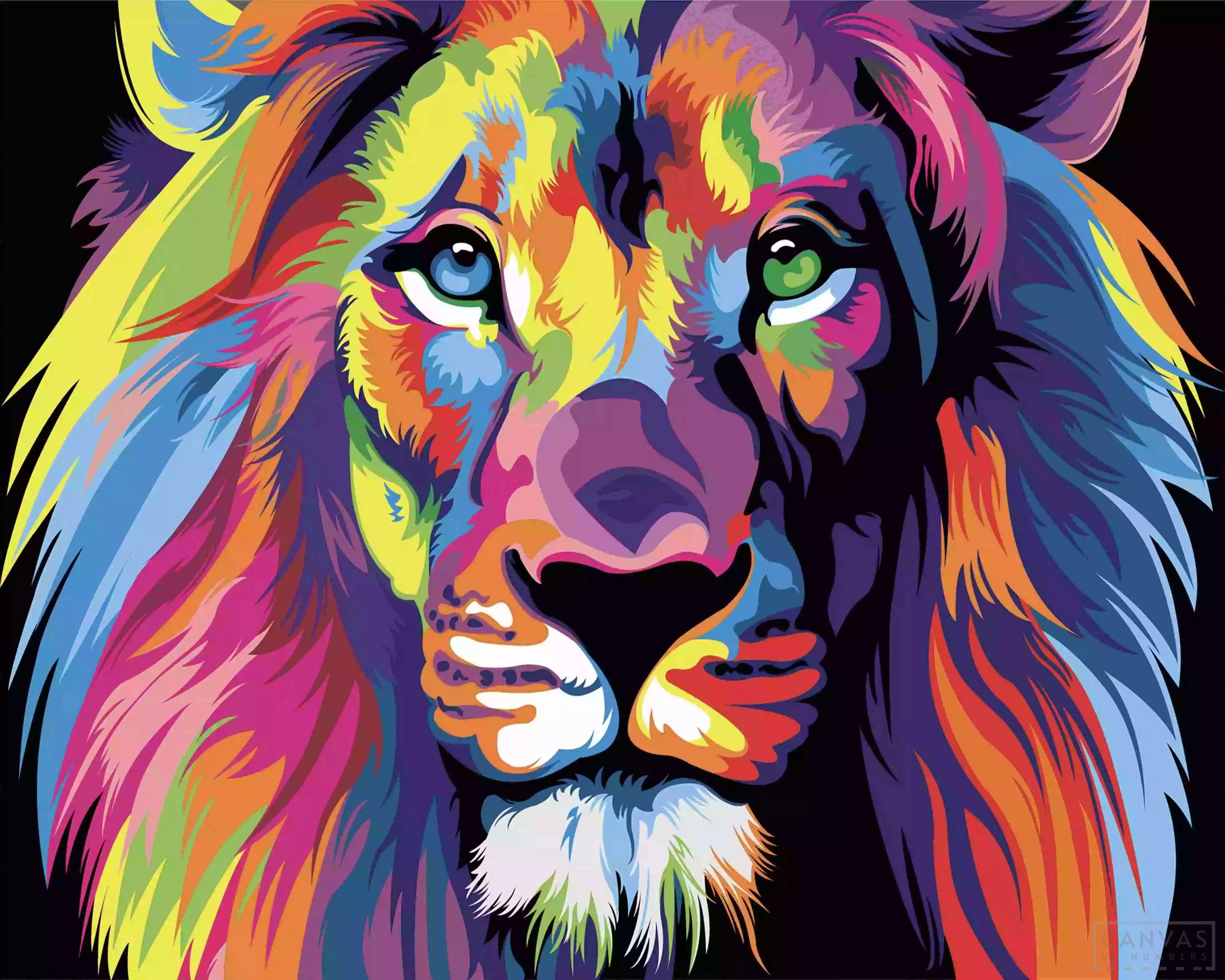 Kit Diamond Painting Lion 5D - 30x40 Cm - Pour Adultes Débutants, Peinture Avec Diamants Ronds