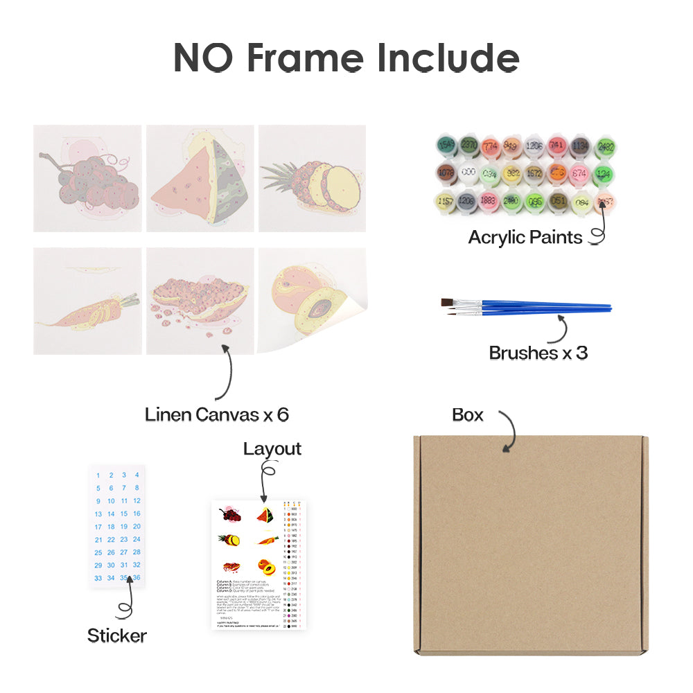 Trädgårdsbitar – Mini Måla efter Nummer Set