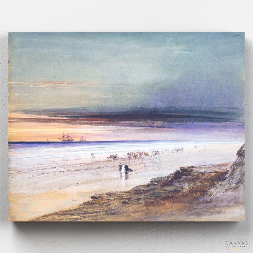 Beach Scene - Paint by Numbers-Beach Scene by James Hamilton is a relaxing paint by numbers with soothing colors for seascapes enthusiasts. Shop quality painting kits at CBN!-Canvas by Numbers