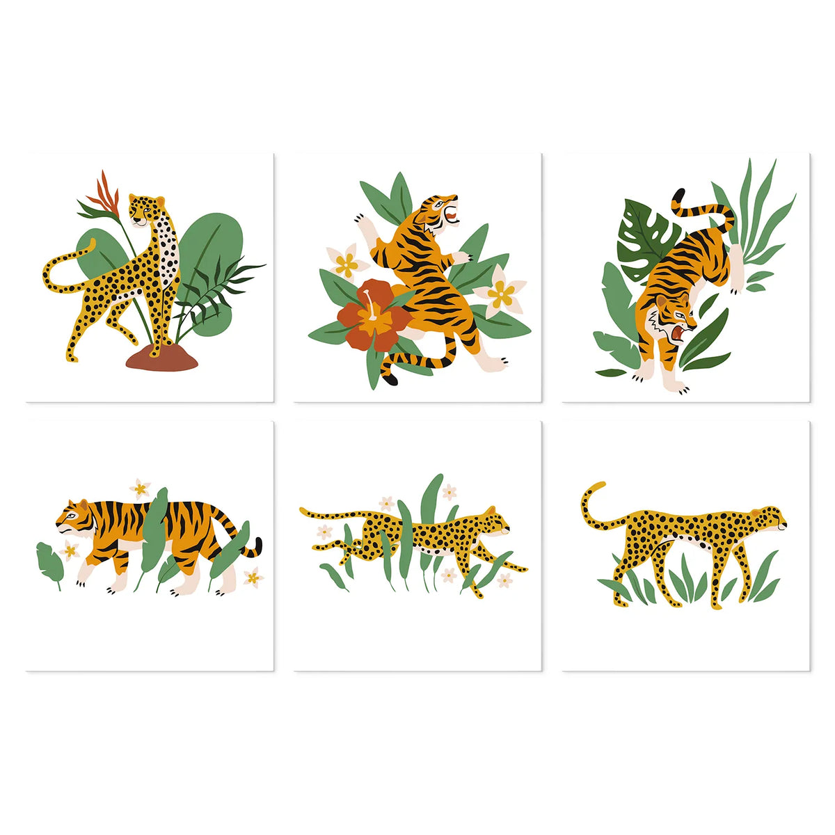 Big Cats in Jungle mini paint by numbers kit cover