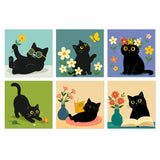 Black Cat Moments mini paint by numbers kit cover