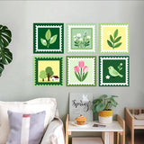 Botanical Postage Stamps mini paint by numbers set mockup