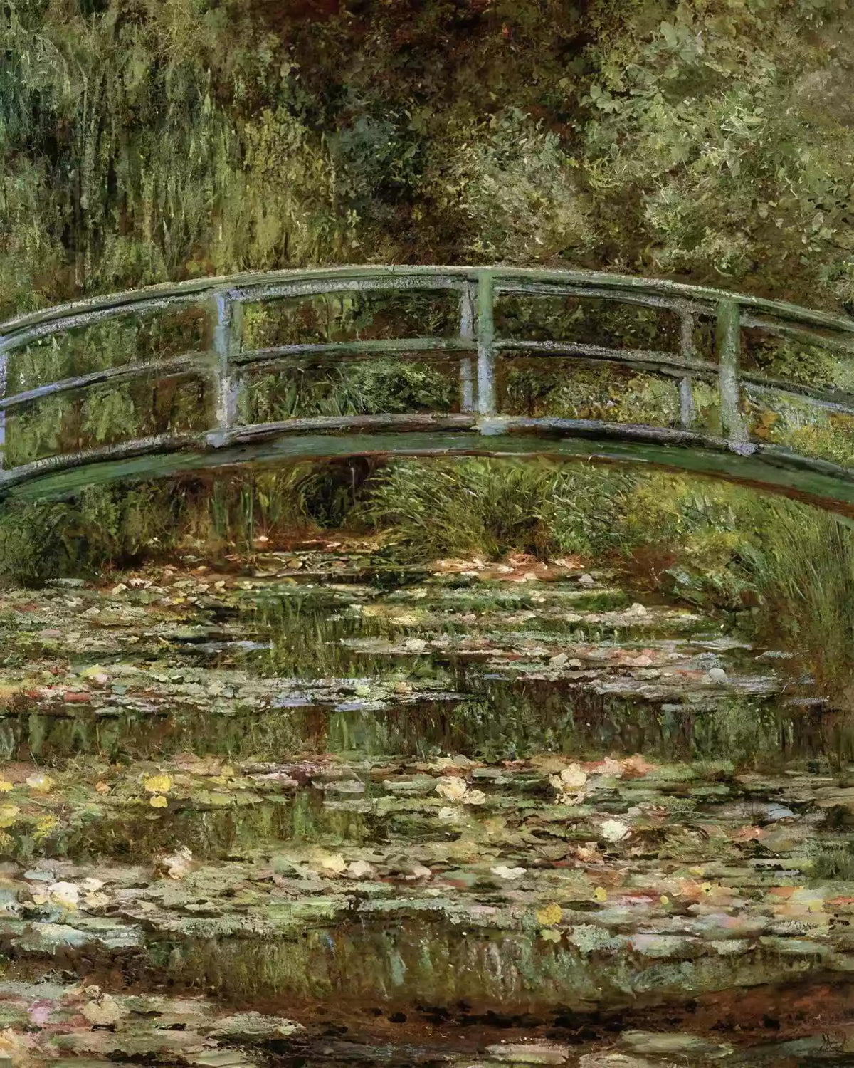 Bridge over a Pond of Water Lilies - Diamond Painting-Diamond Painting-16"x20" (40x50cm)-Canvas by Numbers US