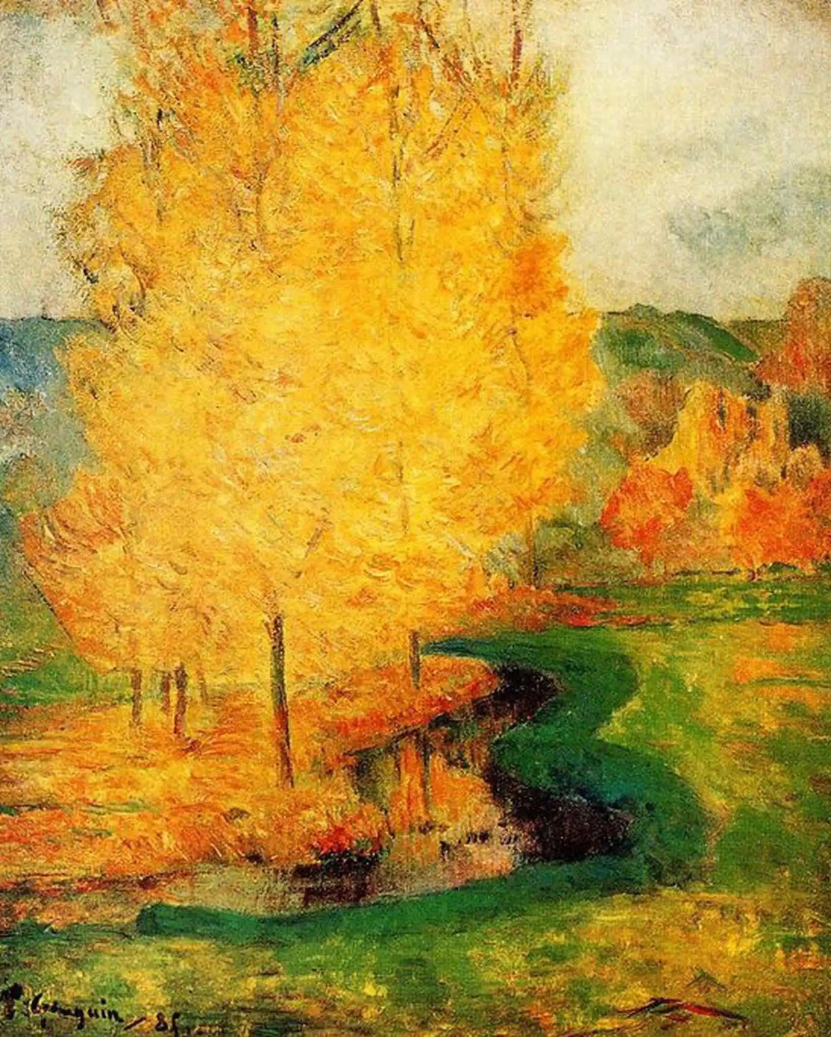 By the Stream, Autumn - Diamond Painting-Diamond Painting-16"x20" (40x50cm)-Canvas by Numbers US