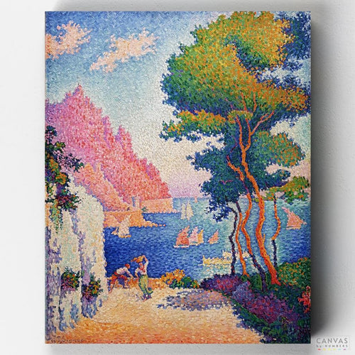 Capo di Noli Anagoria. An iconic colorful landscape paint by numbers by Paul Signac. Enjoy the detail and palette of this masterpiece with our quality kits at CBN.