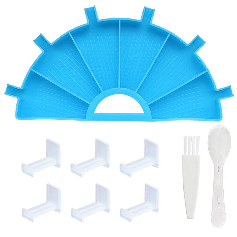 Half round diamond painting tray, Blue, Tray Set