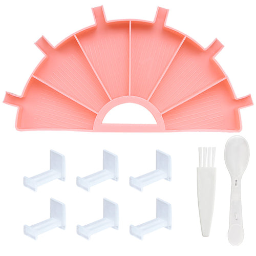 Half round diamond painting tray, Pink, Tray Set