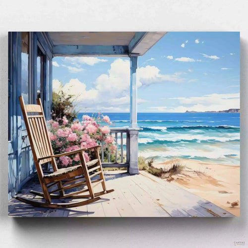 Coastal Calm. A captivating paint by numbers kit that reflects a serene beachside scene. Perfect for all art enthusiasts looking for a unique pictorial journey.
