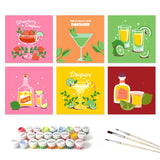 Cocktail Time mini paint by numbers set mockup