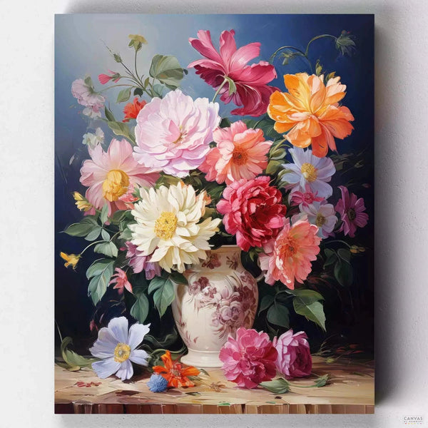 Colorful Arrangement - Paint by Numbers-Ignite your artistic passion with "Colorful Arrangement" a Paint by Numbers kit that transforms vibrant blooms into an enchanting experience for the soul.-Canvas by Numbers