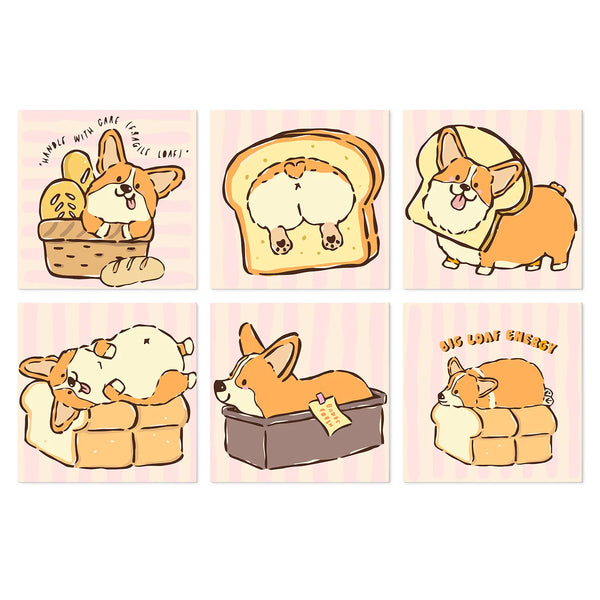 Corgi Loaf mini paint by numbers kit cover