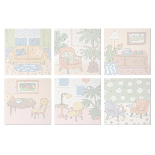 Cozy Living Room mini paint by numbers design 3
