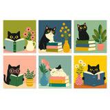Cozy Reading Cats mini paint by numbers kit cover