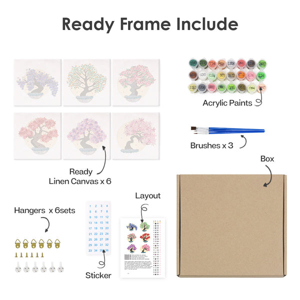 Zen Bonsais – Mini Maler etter Tall Sett