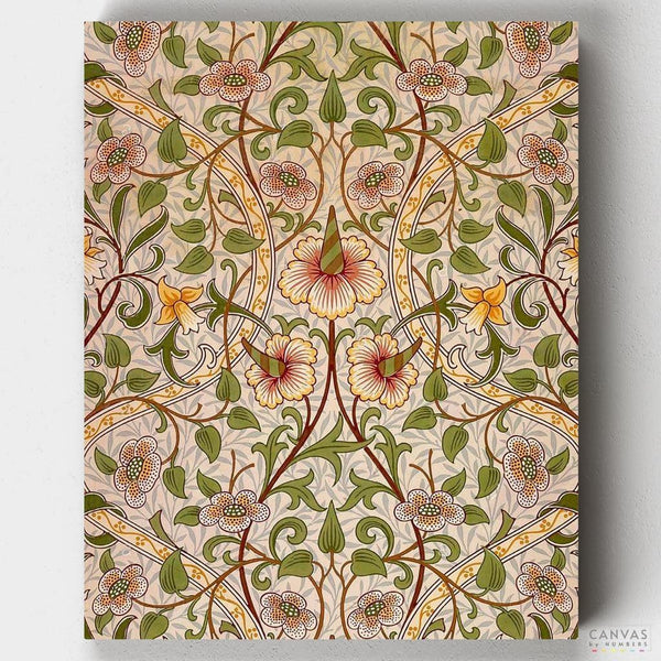 Daffodil - Paint by Numbers-Embark on an artistic adventure with 'Daffodil' paint by numbers, echoing William Morris' iconic design and love for nature.-Canvas by Numbers