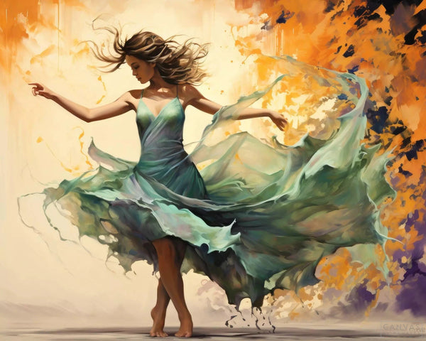 Dancer's Poise - 16"x20" (40x50cm) - Canvas by Numbers US