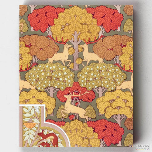 Deer in the Forest. Transform your space with Maurice Pillard Verneuil's Deer in the Forest canvas painting kit. Enjoy the tranquility of painting deer in their natural habitat.