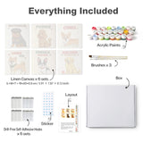Dog Breeds mini paint by numbers design 2