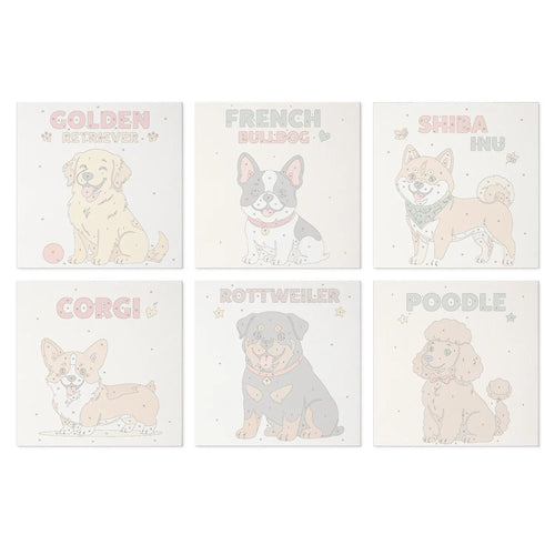 Dog Breeds mini paint by numbers design 3