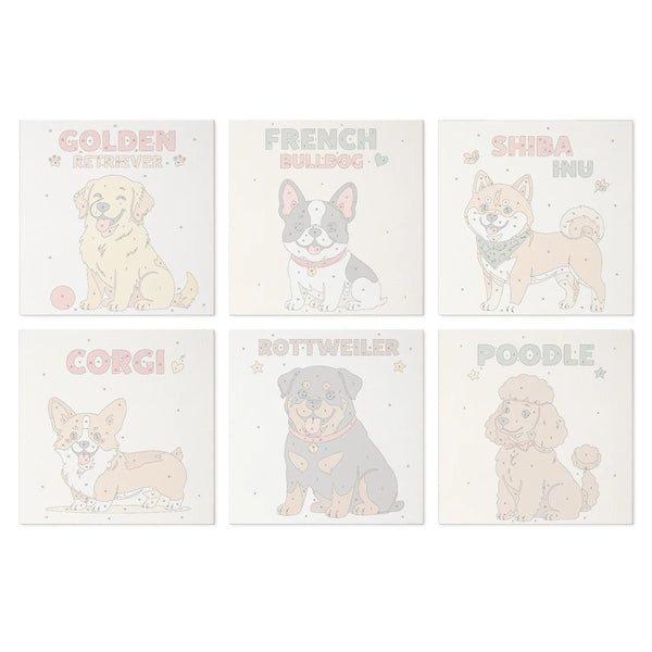 Dog Breeds mini paint by numbers design 3