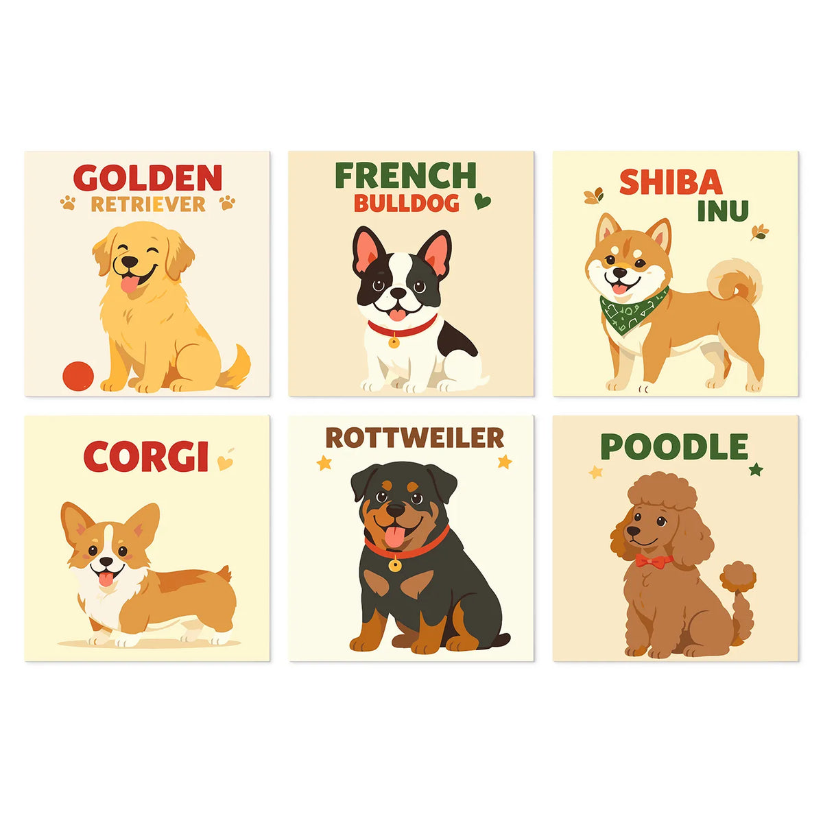 Dog Breeds mini paint by numbers kit cover