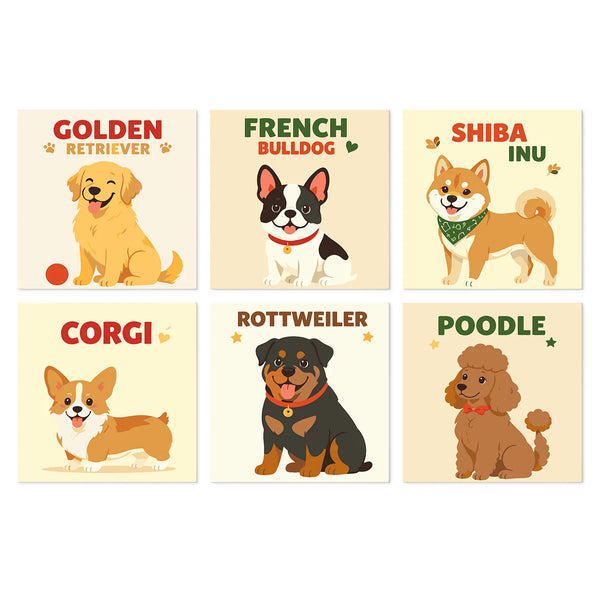 Dog Breeds mini paint by numbers kit cover