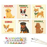 Dog Breeds mini paint by numbers set mockup