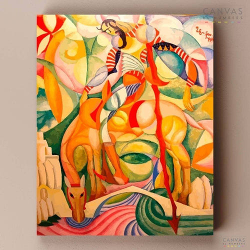 Don Quixote. Recreate Amadeo de Souza’s depiction of Don Quixote with our classic 'Don Quixote Paint by Numbers'. Dive into the romance of this timeless hero.